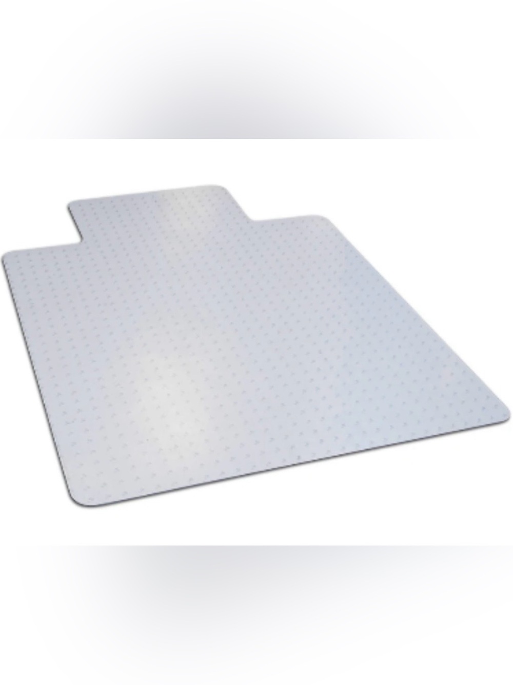 Clear Plastic Chair Mat with Lip for Low Pile Carpet Good Condition Office